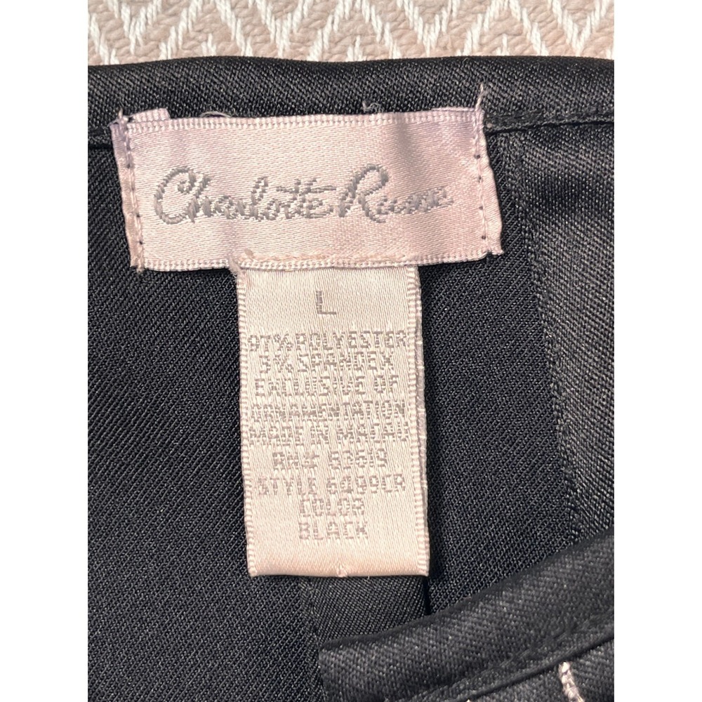 Charlotte Russe Black Corset Bustier Top Lace Up Back‎ Embroidered Size L - Picture 6 of 7